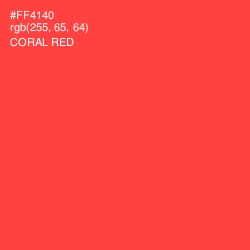 #FF4140 - Coral Red Color Image